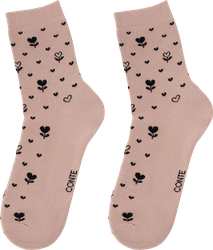 Носки женские CONTE Comfort р. 23, 25, в цветочек рис. 434, Арт. 7С-4СП, вид
