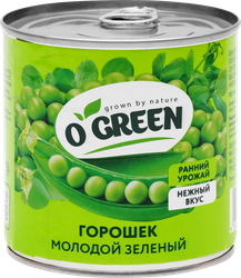 Горошек зеленый O´GREEN молодой, 400г, фотография