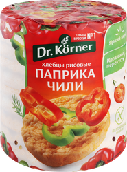 Хлебцы рисовые DR KORNER хрустящие, с паприкой и чили, 80г, детальное фото