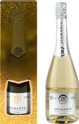 Вино игристое ZB WINE Российское Крым Спуманте белое брют, п/у, 0.75л, детальное фото