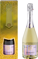 Вино игристое ZB WINE Российское Крым Спуманте розовое брют, п/у, 0.75л, крупный план