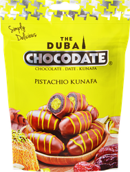 Конфеты CHOCODATE Финики с фисташковой пастой и тестом кунафа, в молочном шоколаде, 90г, детальное фото