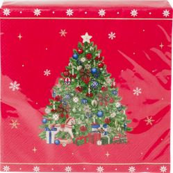 Салфетки бумажные CITY HOME TRADE New Years Joy 33x33x2см, 12шт, детальное фото