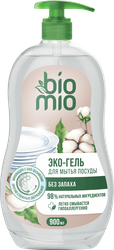 Гель для мытья посуды BIOMIO Эко, без запаха, 900мл, фотография