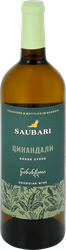 Вино SAUBARI Tsinandali сортовое выдержанное белое сухое, 0.75л, фото