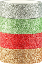 Лента клейкая декоративная MESHU Sparkles, 4шт, изображение