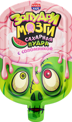 Сахарная пудра КАНДИ КЛАБ Запудри мозги с соломинкой, 12г, фото
