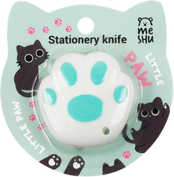Нож канцелярский MESHU Little Paw, 9мм, в ассортименте, вид