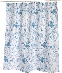 Штора для ванной AQUA-RIVUS Вуаль, 180х180см, бело-синяя, крупный план