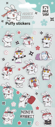 Наклейки объемные MESHU Ninja Rabbit, 10х23см, фото