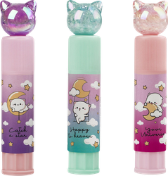 Клей-карандаш MESHU Crystal Kitten с топпером, ПВП, в ассортименте, 8г, вид