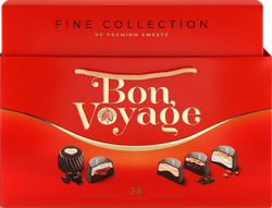 Набор конфет подарочный BON VOYAGE PREMIUM ассорти, красная коробка в сумочке, 370г, фото