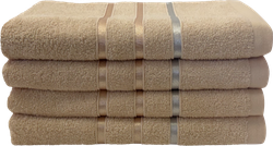 Полотенце махровое HOMECLUB Stripe 70х130см, цвет персиковый, Арт. HCS/70130/пер, крупный план