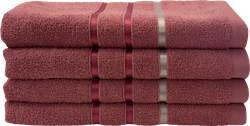 Полотенце махровое HOMECLUB Stripe 100х150см, цвет коралловый, Арт. HCS/100150/кор, детальное фото