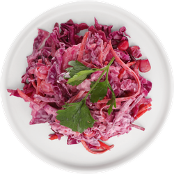Салат CREATIV KITCHEN Овощной с красной капустой и заправкой, 180г, вид