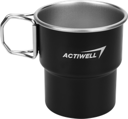 Кружка туристическая ACTIWELL 300мл, нержавеющая сталь, Арт. MU082007-1, детальное фото