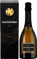 Вино игристое БАЛАКЛАВА Российское Крым Шардоне белое брют, п/у, 0.75л, детальное фото