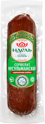 Колбаса сырокопченая ИДЕЛЬ Сервелат Мусульманский, 300г, вид