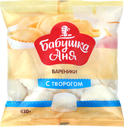Вареники БАБУШКА АНЯ с творогом, 430г, картинка