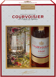Коньяк COURVOISIER VSOP 4 года 40%, с бокалом, п/у, 0.7л, детальное фото