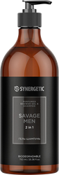 Гель для душа мужской SYNERGETIC 2в1 Savage Men, 750мл, фото