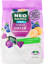 Конфеты NEO-BOTANICA Смузи light черника-банан, с желейным корпусом, 150г, изображение