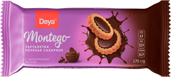 Печенье сахарное DEYA Тарталет Монтего, со вкусом шоколада, 170г, вид