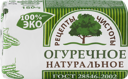Мыло РЕЦЕПТЫ ЧИСТОТЫ огуречное туал.твердое м.ординарное, картинка