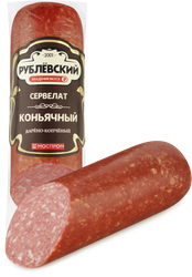 Колбаса варено-копченая РУБЛЁВСКИЙ Сервелат Коньячный, 300г, картинка