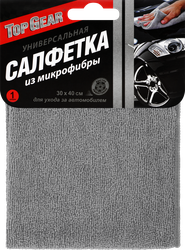 Салфетка для ухода за автомобилем TOP GEAR №1 Универсальная 30х40см, микрофибра, Арт. 41164776, вид