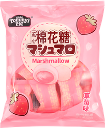 Маршмеллоу ТОММИ ПИГ с текучей начинкой, со вкусом клубники, 60г, картинка