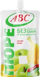 Пюре фруктовое ABC Яблочно-банановое, 200г, вид