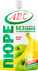 Пюре фруктовое ABC Яблочно-банановое, 200г, картинка