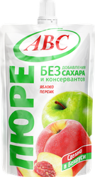 Пюре фруктовое ABC Яблочно-персиковое, 200г, фотография