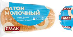 Батон СМАК Молочный, в нарезке, 350г, вид