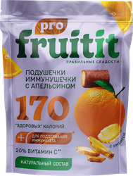 Снеки фруктовые FRUIT IT PRO Иммунушечки с апельсином, с маршмеллоу, 50г, крупный план