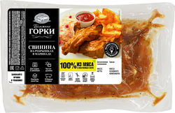 Ребрышки свиные БЛИЖНИЕ ГОРКИ в маринаде, весовые, крупный план