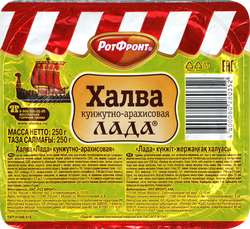 Халва ЛАДА кунжутно-арахисовая, 250г, изображение