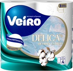 Туалетная бумага VEIRO elite aroma magic 4слоя аромат., крупный план