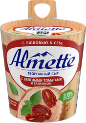 Сыр творожный HOCHLAND Almette с вялеными томатами и базиликом 60%, без змж, 150г, вид