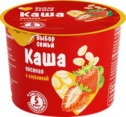 Каша овсяная ВЫБОР СЕМЬИ с клубникой, 43г, вид