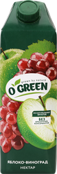 Нектар O'GREEN Яблоко, виноград, 1л, крупный план