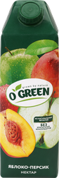 Нектар O'GREEN Яблочко, персик, 1л, изображение