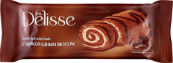 Рулет бисквитный DELISSE с шоколадным вкусом, 200г, фото