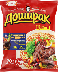 Лапша DOSHIRAK Квисти со вкусом говядины, 70г, крупный план