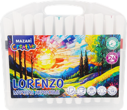 Набор акриловых маркеров MAZARI Lorenzo, 24 цвета, крупный план