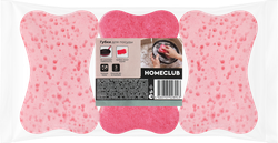 Губка для посуды HOMECLUB анатомическая форма, 11х7х2,8см, Арт. КМ-11-03-082-03, 3шт, фотография