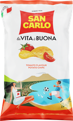Чипсы картофельные SAN CARLO со вкусом томата, 150г, изображение