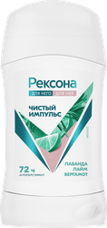 Дезодорант-антиперспирант стик унисекс REXONA Чистый импульс, 40мл, детальное фото