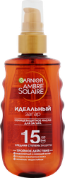 Масло-спрей д/загара garnier 150мл ambre solaire идеальный з, фото